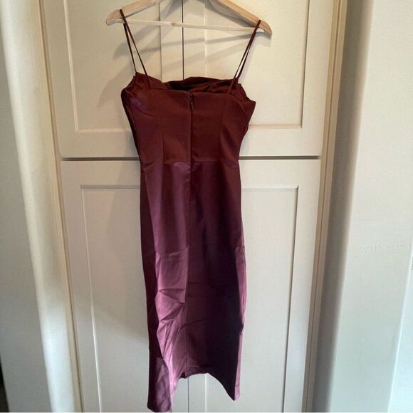 House of CB Burgundy Midi Dress - Picture 6 of 9